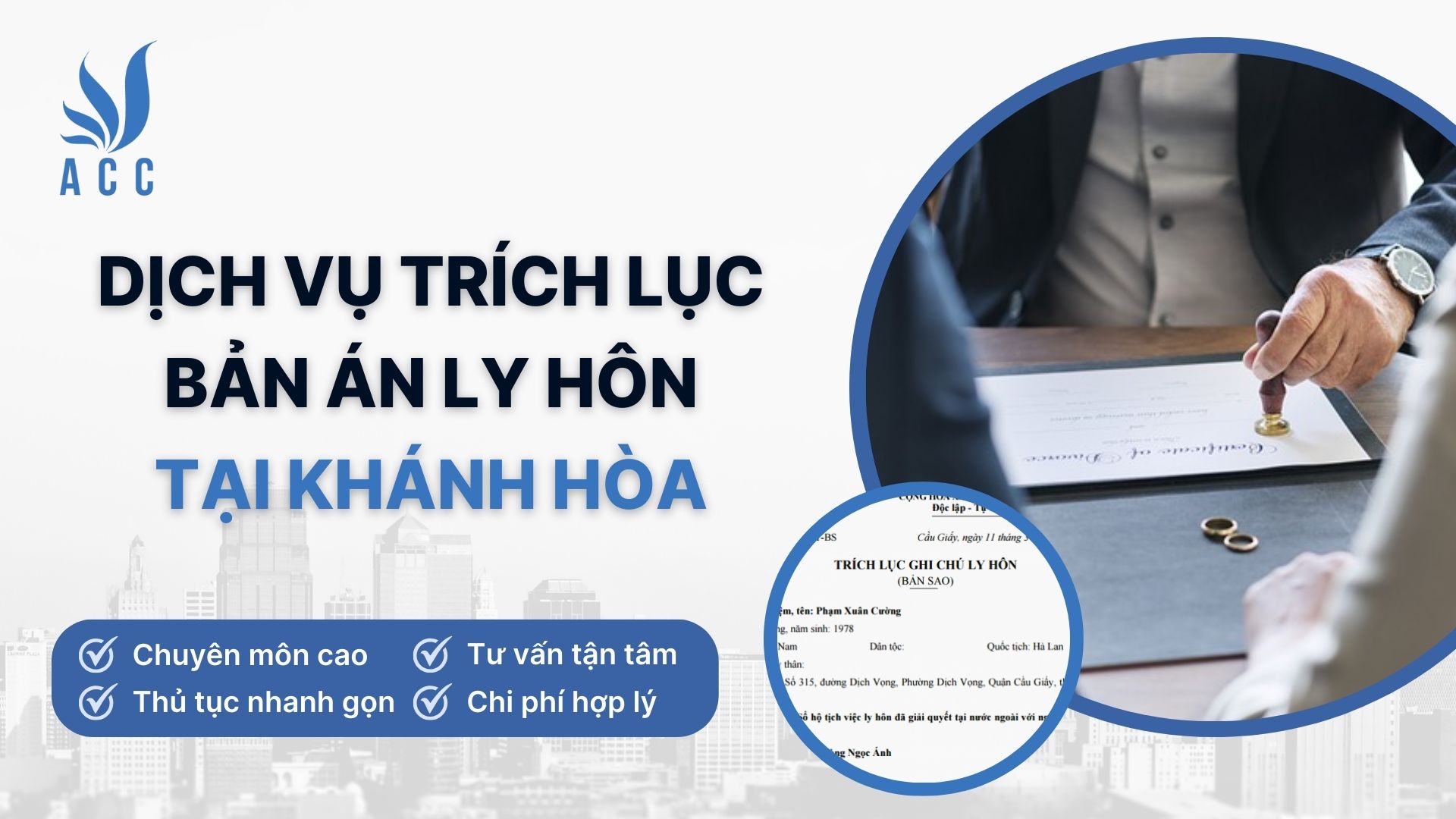 Dịch vụ trích lục bản án ly hôn tại Khánh Hòa