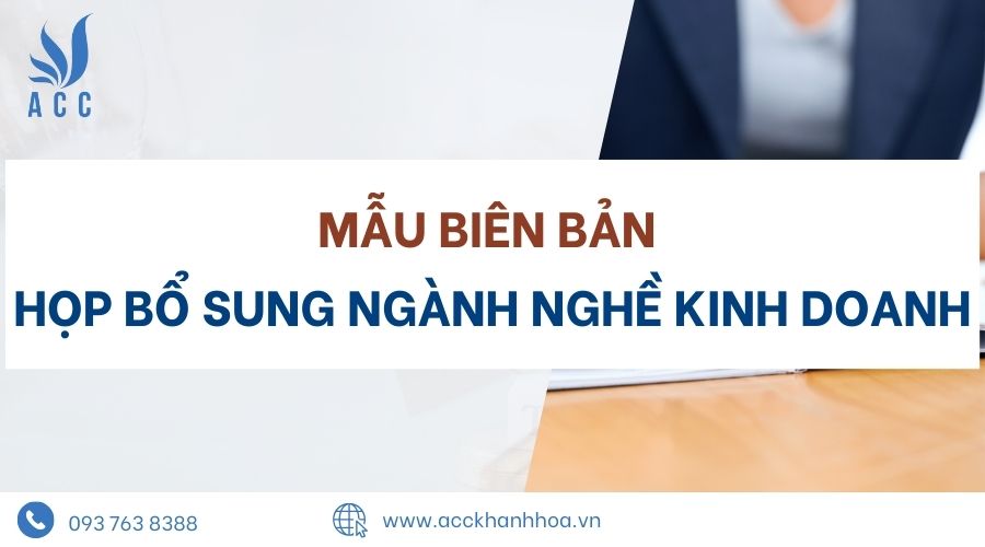 Mẫu biên bản họp bổ sung ngành nghề kinh doanh