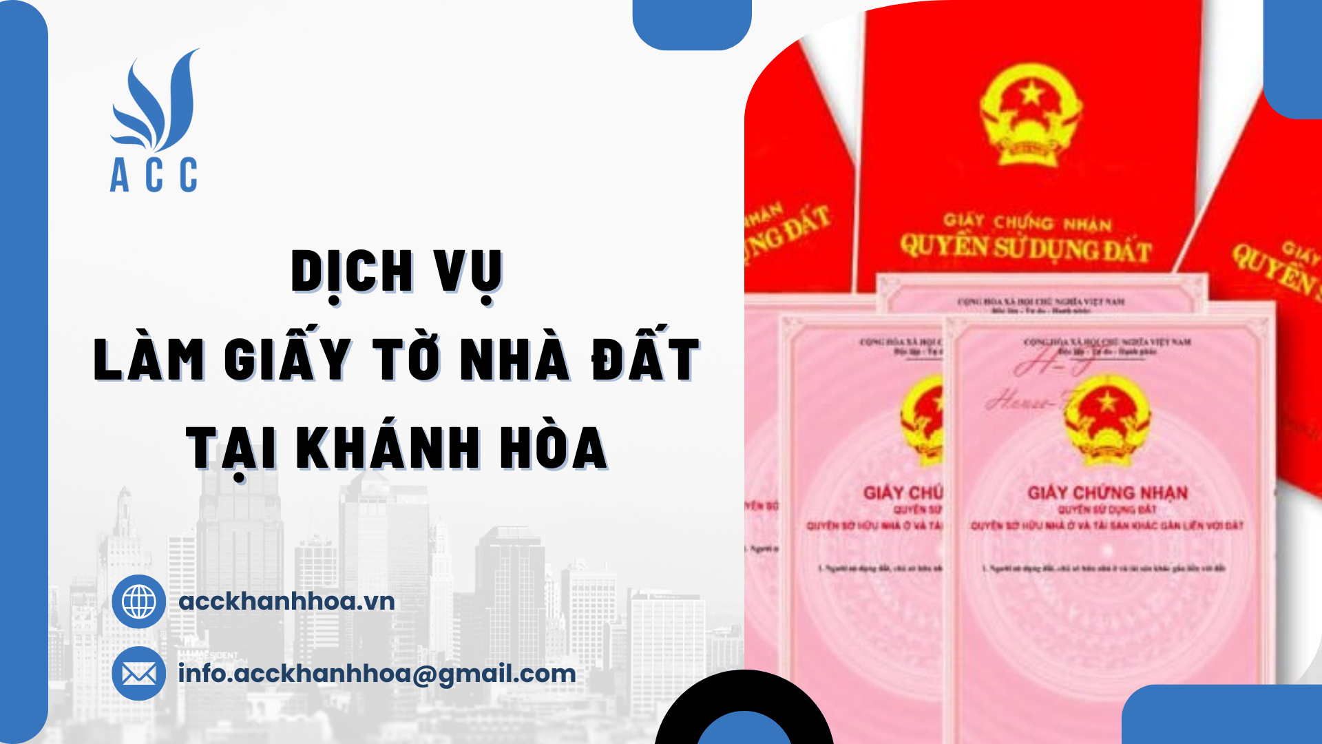 Dịch vụ làm giấy tờ nhà đất tại Khánh Hòa