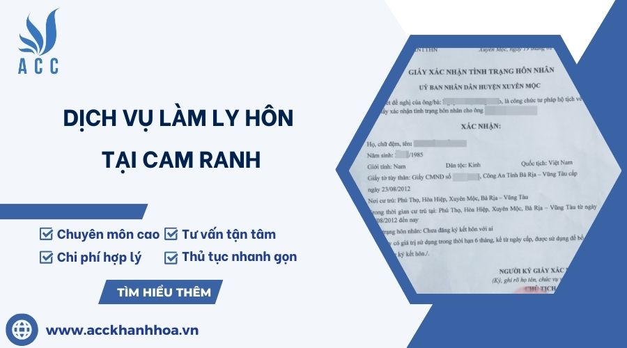 Dịch vụ làm ly hôn tại Cam Ranh