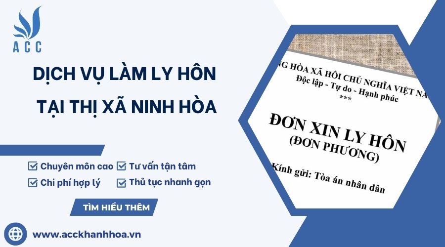 Dịch vụ làm ly hôn tại Thị xã Ninh Hòa