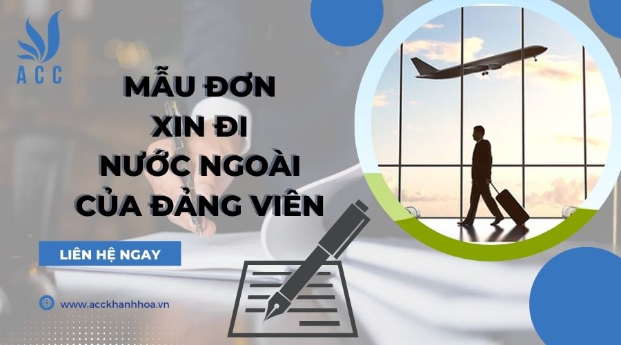 Mẫu đơn xin đi nước ngoài của đảng viên