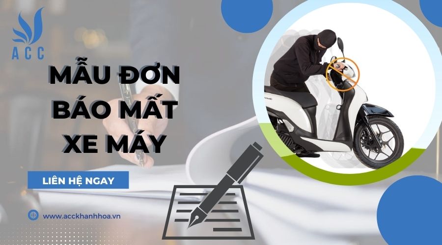 Mẫu đơn báo mất xe máy