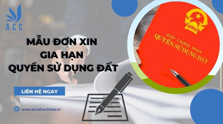 Mẫu đơn xin gia hạn quyền sử dụng đất