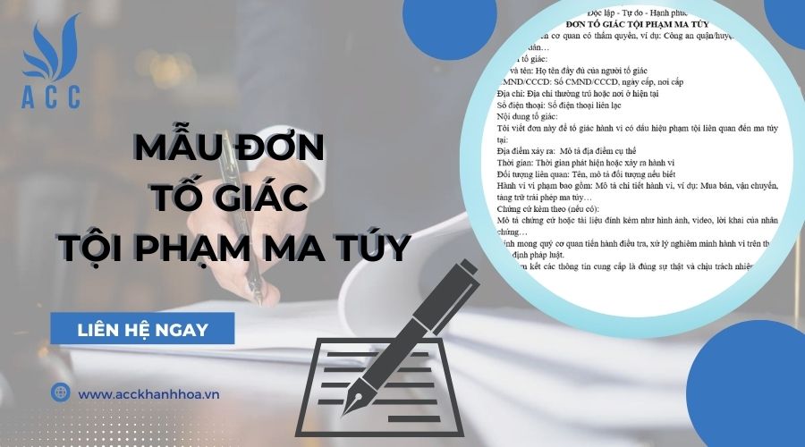 Mẫu đơn tố gi&aacute;c tội phạm ma t&uacute;y