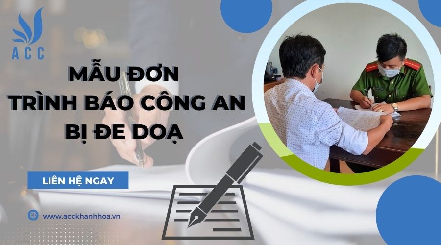 Mẫu đơn trình báo công an bị đe doạ