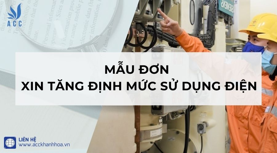 Mẫu đơn xin tăng định mức sử dụng điện