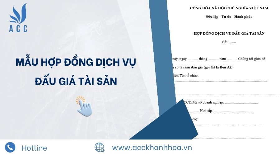 Mẫu hợp đồng dịch vụ đấu giá tài sản