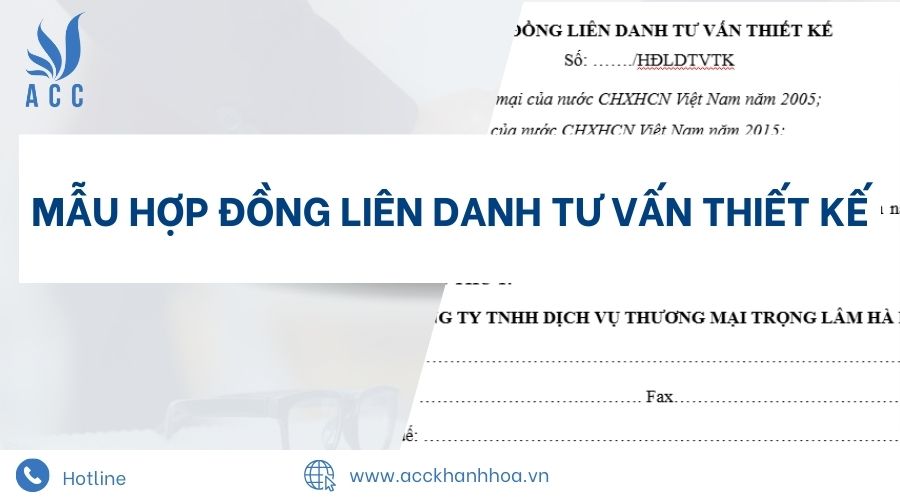 Mẫu hợp đồng liên danh tư vấn thiết kế