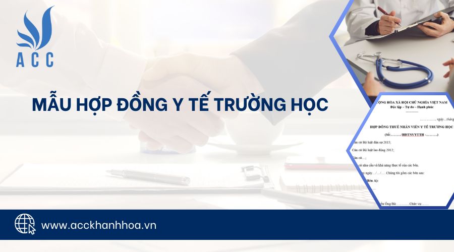 Mẫu hợp đồng y tế trường học