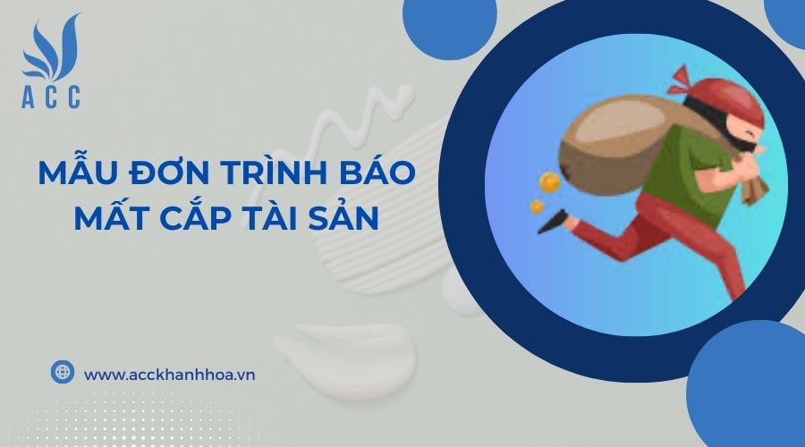 Mẫu đơn trình báo mất cắp tài sản