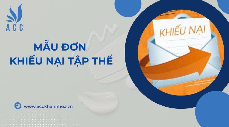 Mẫu đơn khiếu nại tập thể 