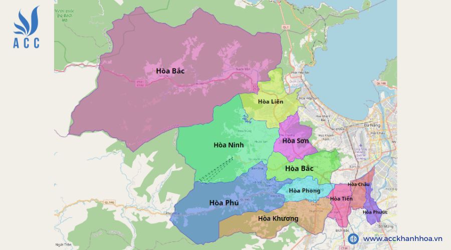 Bản đồ hành chính Huyện Hòa Vang