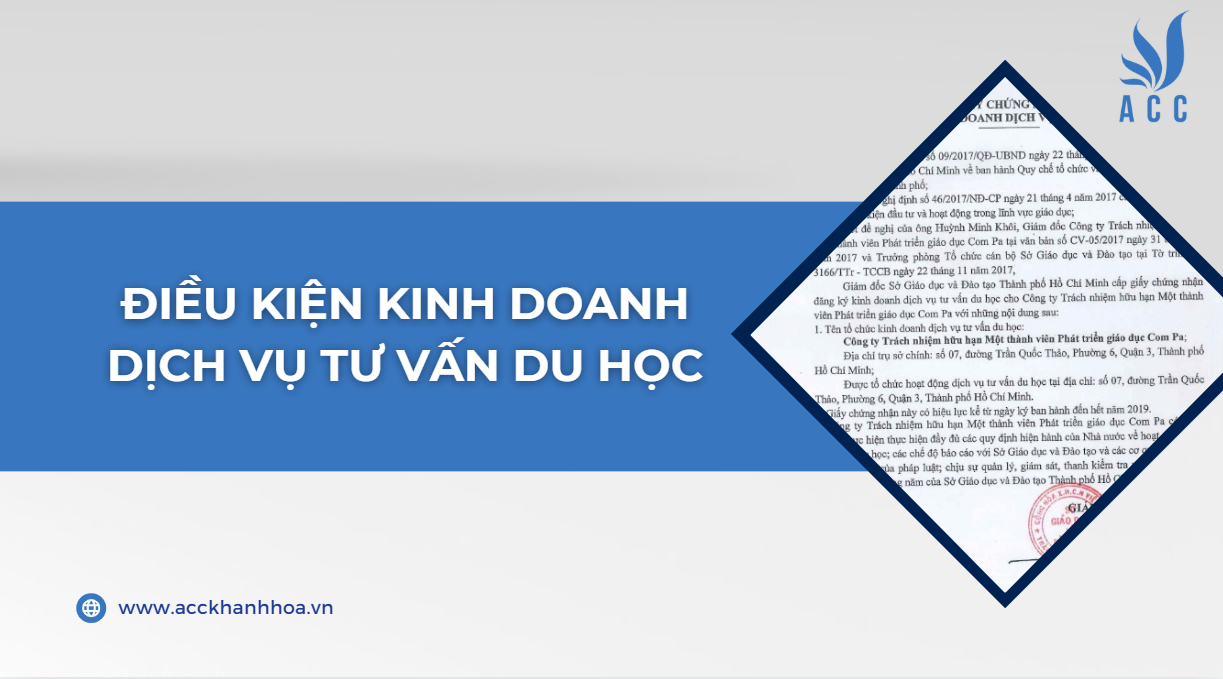 Điều kiện kinh doanh dịch vụ tư vấn du học
