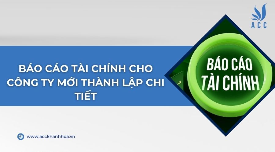 Báo cáo tài chính cho công ty mới thành lập chi tiết
