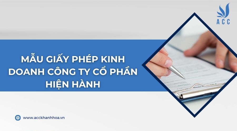 Mẫu giấy phép kinh doanh công ty cổ phần hiện hành