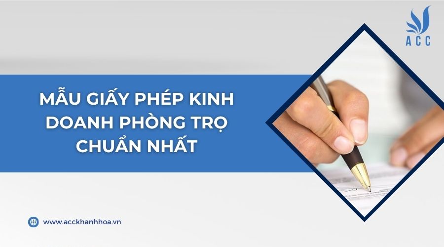 Mẫu giấy phép kinh doanh phòng trọ chuẩn nhất