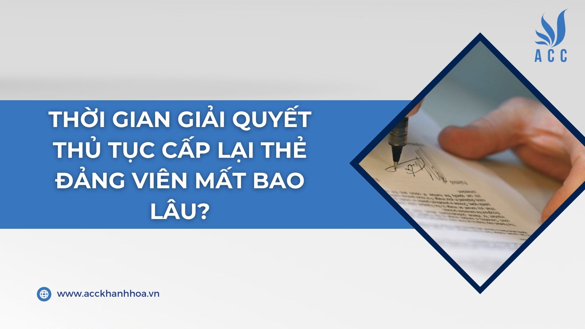 Thời gian giải quyết thủ tục cấp lại thẻ Đảng viên mất bao lâu