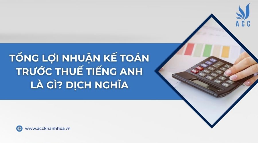 Tổng lợi nhuận kế toán trước thuế tiếng Anh là gì? Dịch nghĩa