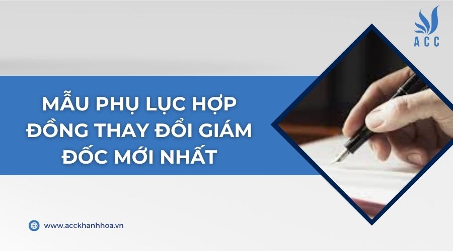 Mẫu phụ lục hợp đồng thay đổi giám đốc mới nhất