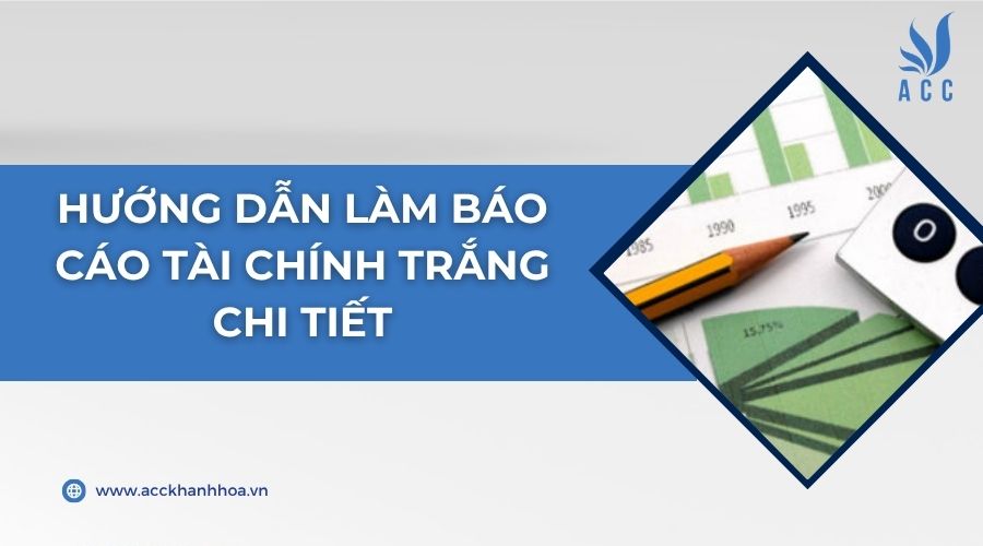 Hướng dẫn làm báo cáo tài chính trắng chi tiết