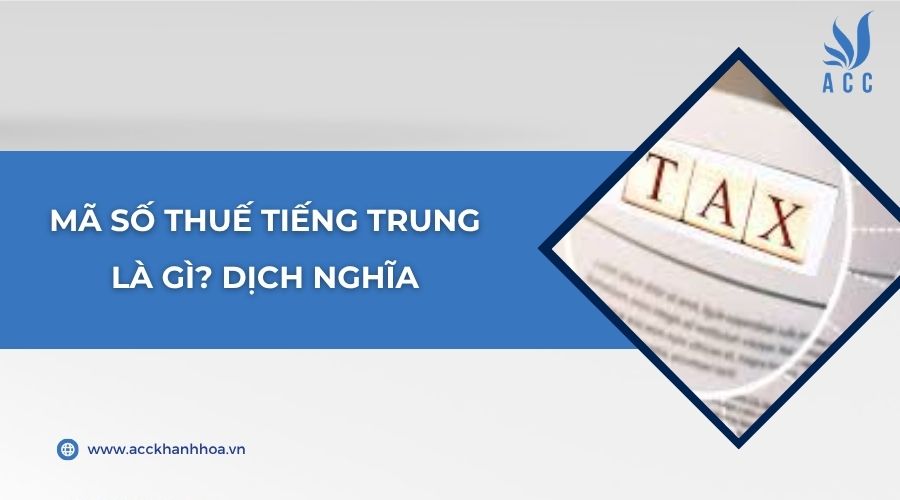 Mã số thuế tiếng Trung là gì? Dịch nghĩa