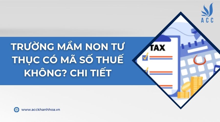 Trường mầm non tư thục có mã số thuế không? Chi tiết