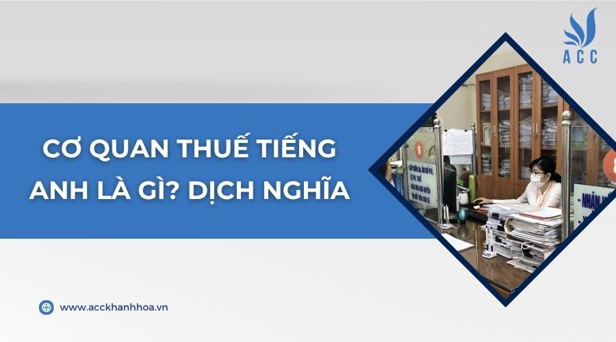 Cơ quan thuế tiếng Anh là gì? Dịch nghĩa